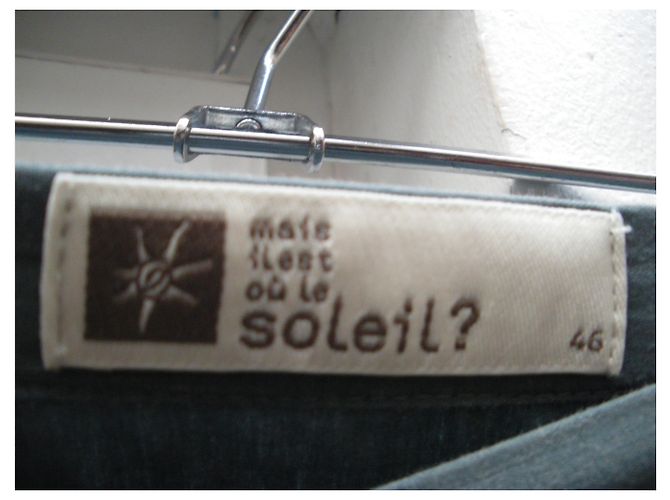 Autre Marque Hellblauer Rock aus Polyester Größe 46 - Ansicht 3