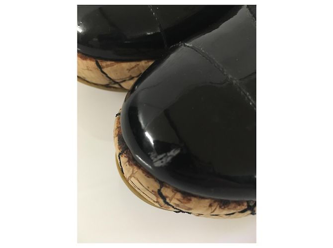 Chanel Mules compensées Noir - vue 3