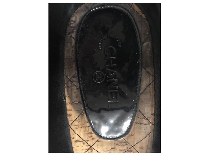 Chanel Mules compensées Noir - vue 5