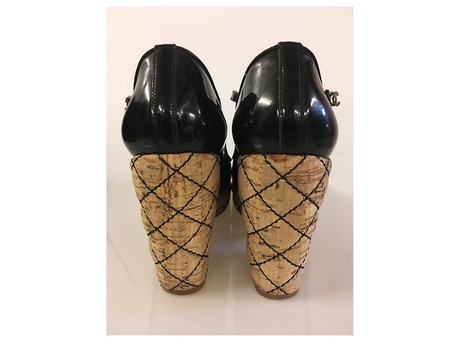 Chanel Mules compensées Noir - vue 6