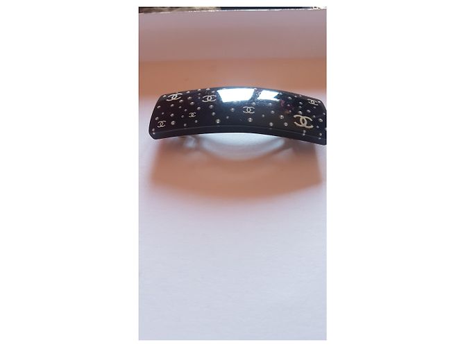 Abrazadera y abalorios Chanel CC Negro Dorado - vista 6
