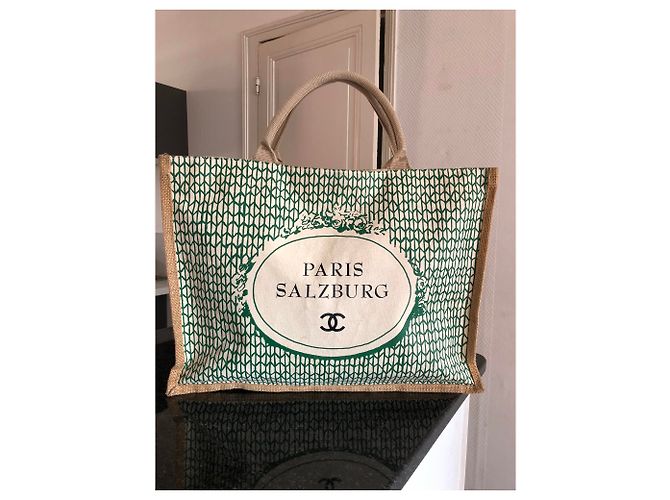 Chanel Handtaschen Schwarz Grün Roh - Ansicht 4
