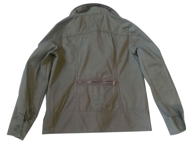 Chaqueta de algodón caqui Dkny - vista 2