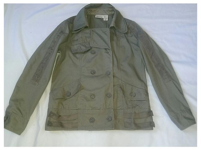 Chaqueta de algodón caqui Dkny - vista 3