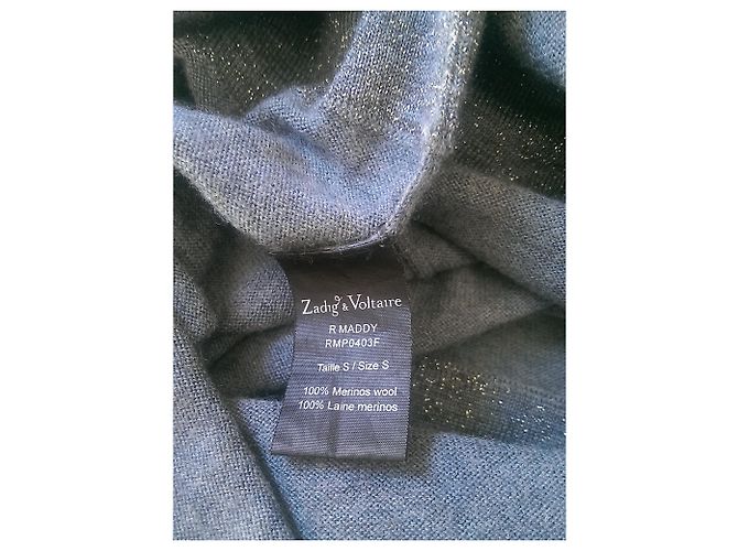 Zadig & Voltaire Strickkleid aus Merinowolle Blau - Ansicht 6