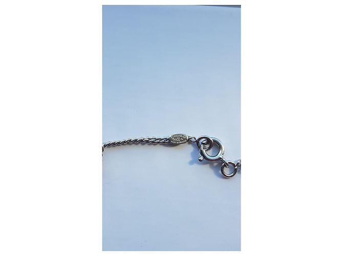 Collana Chanel CC avorio crema Argento - vista 3