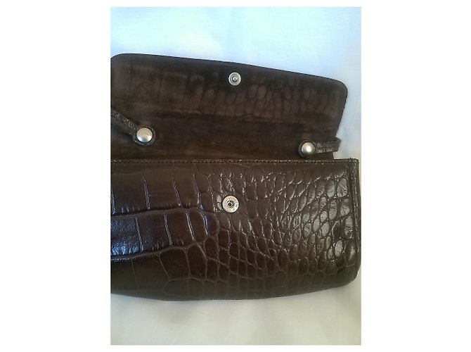 Furla Mini Schultertasche oder Clutch aus Leder Braun - Ansicht 11