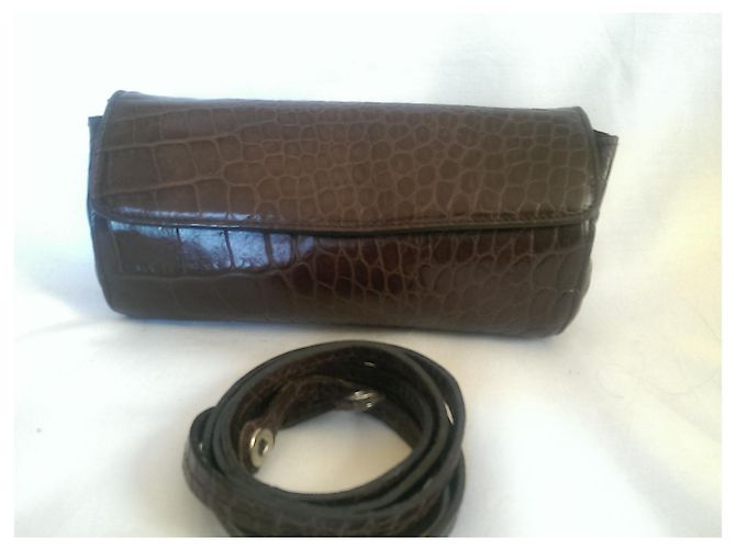 Furla Mini Schultertasche oder Clutch aus Leder Braun - Ansicht 3