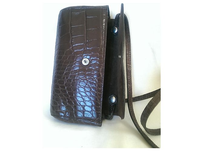 Furla Mini Schultertasche oder Clutch aus Leder Braun - Ansicht 6