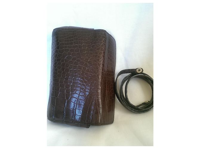Furla Mini Schultertasche oder Clutch aus Leder Braun - Ansicht 7