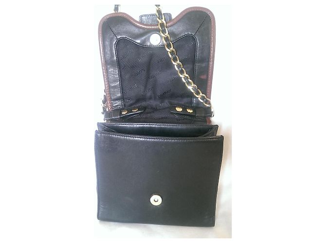 Autre Marque botKier Mini borsa a tracolla in pelle di vitello marrone nero - vista 10