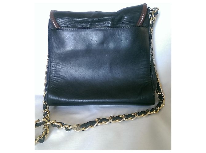 Autre Marque botKier Mini borsa a tracolla in pelle di vitello marrone nero - vista 4