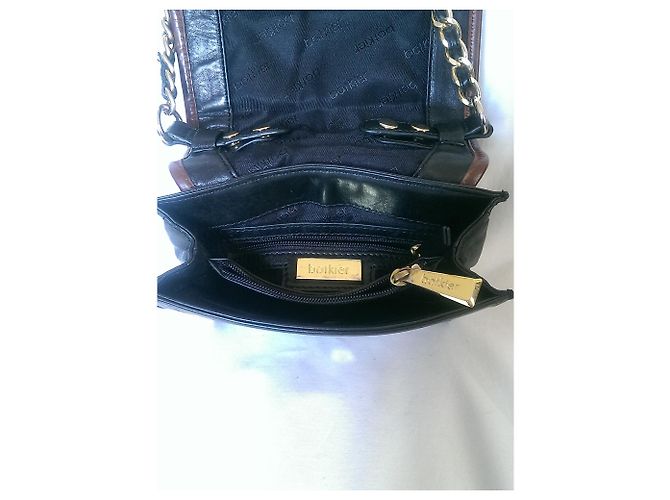Autre Marque botKier Mini borsa a tracolla in pelle di vitello marrone nero - vista 8