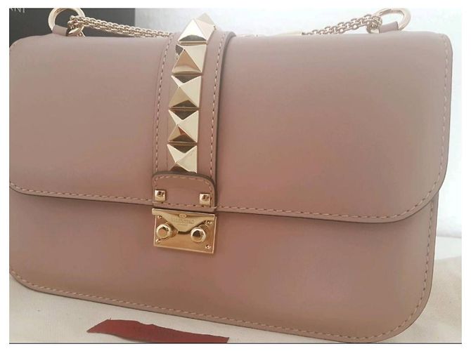Valentine Gauthier Valentino Garavani Borsa Rockstud Glam Lock Pelle Rosa - vista 2