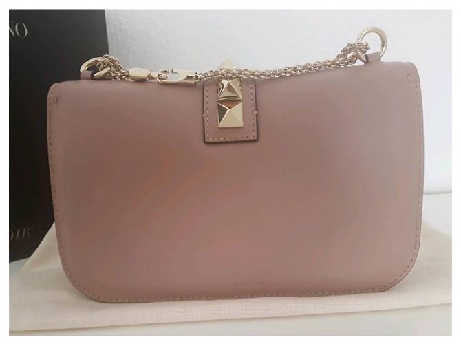 Valentine Gauthier Valentino Garavani Borsa Rockstud Glam Lock Pelle Rosa - vista 3