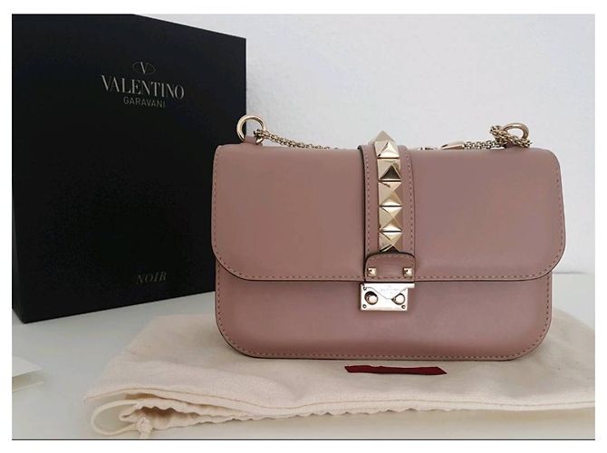 Valentine Gauthier Valentino Garavani Borsa Rockstud Glam Lock Pelle Rosa - vista 5