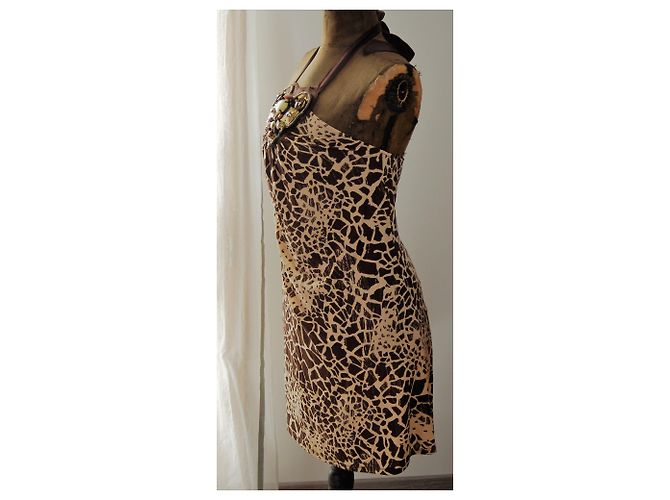 Vestido Guess by Marciano con Strass Marrón Castaño - vista 3