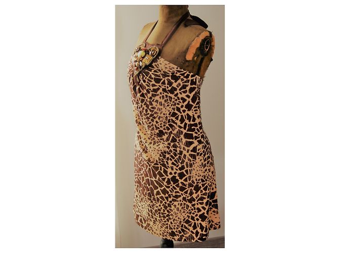Vestido Guess by Marciano con Strass Marrón Castaño - vista 4