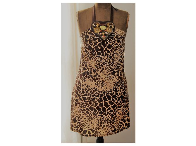 Vestido Guess by Marciano con Strass Marrón Castaño - vista 6
