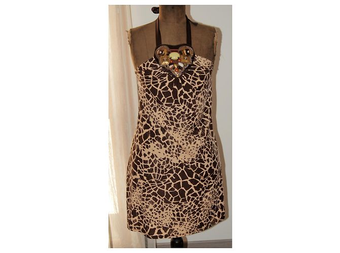 Vestido Guess by Marciano con Strass Marrón Castaño - vista 7