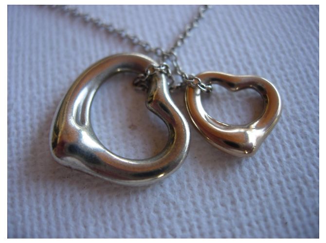 Tiffany & Co Pendente Open Heart di Elsa Peretti in argento e oro D'oro - vista 3
