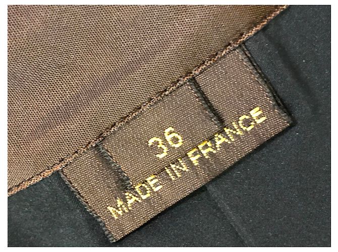 Louis Vuitton Abrigo de lana blanco de piel de zorro capelet Gris - vista 13