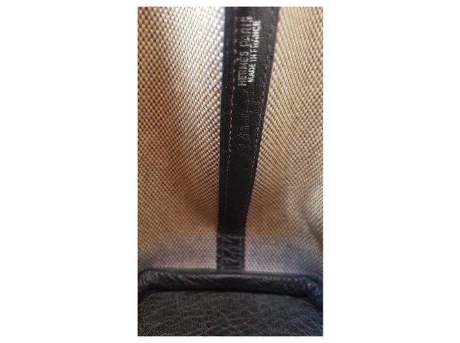 Garden Hermès Borsa da giardino Hermes ttpm (mini) Nero Beige - vista 5
