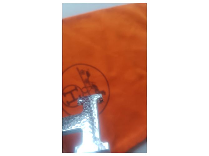 Constance Hermès Hermes H cinturón de constancia Castaño Negro Metálico - vista 10