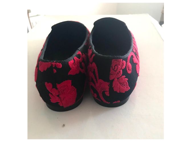 Mocassini neri Dolce & Gabbana con dettaglio floreale rosso 3D Nero - vista 4