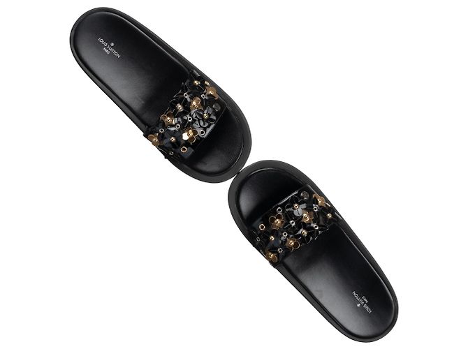Louis Vuitton Sandali "Sunbath Flat Mule", taille 39, Nuova Condizione! Nero - vista 6