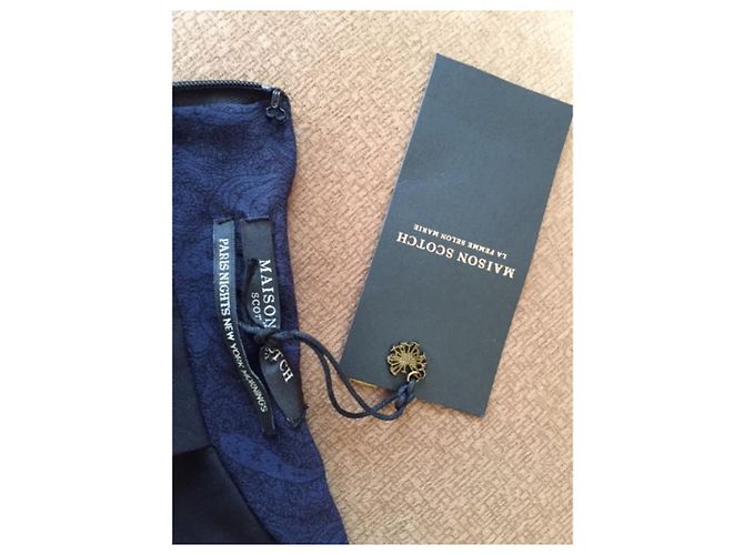 Falda de seda Maison Scotch Paris Nights New York Mornings Azul - vista 3