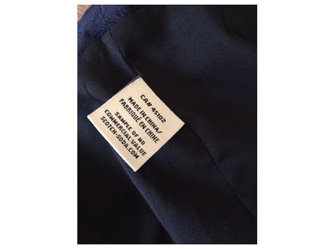 Falda de seda Maison Scotch Paris Nights New York Mornings Azul - vista 4