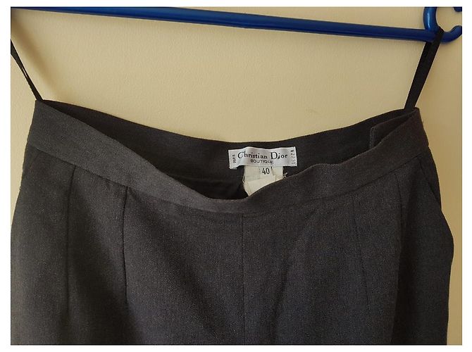 Christian Dior Hose Grau aus Wolle - Ansicht 4