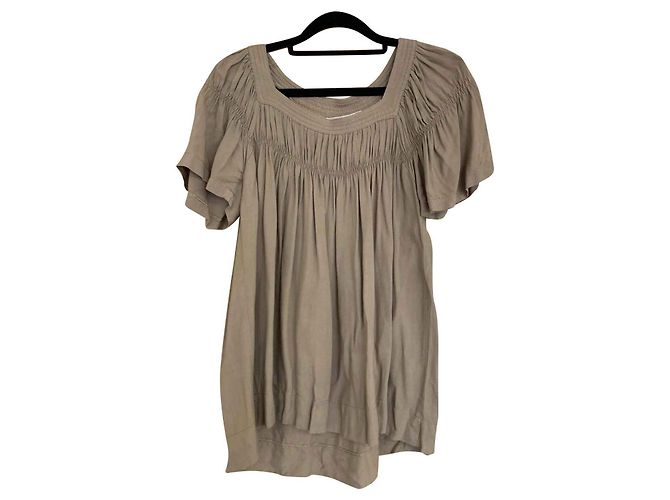 Maje Beige Viscose Top Größe 1 - Ansicht 2