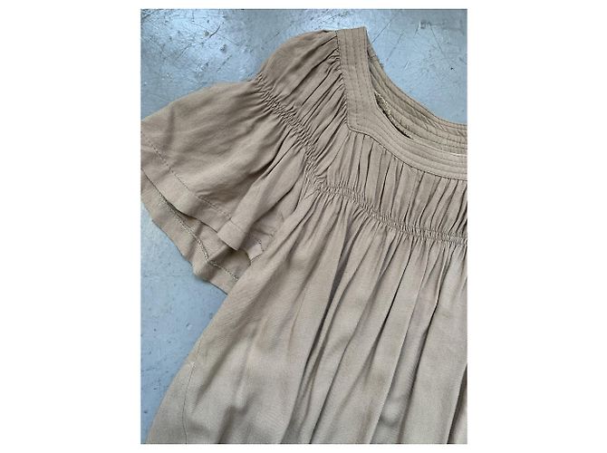 Maje Beige Viscose Top Größe 1 - Ansicht 3