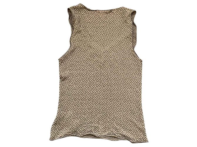 Giorgio Armani Collezioni Netzstretchoberteil Anthrazit Beige - Ansicht 2