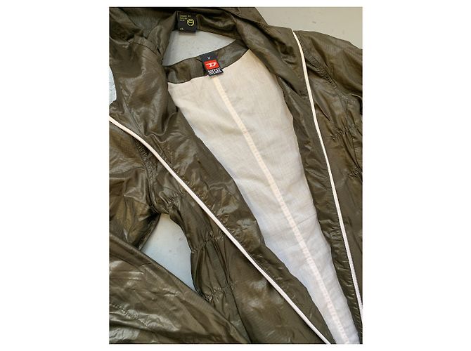 Chaqueta impermeable Diesel Khaki Talla M Caqui - vista 4