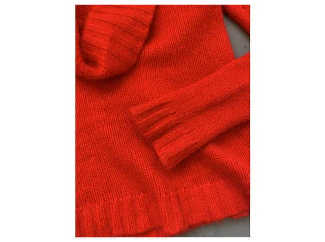 Pull rouge Comptoir Des Cotonniers en angora - vue 3