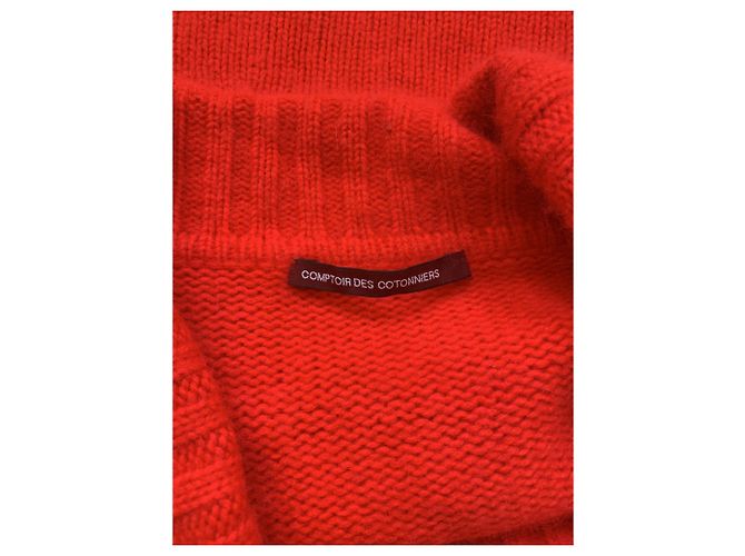 Pull rouge Comptoir Des Cotonniers en angora - vue 4