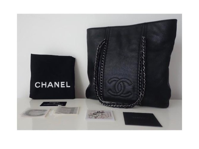Chanel Bolsa de compras mediana Negro - vista 3