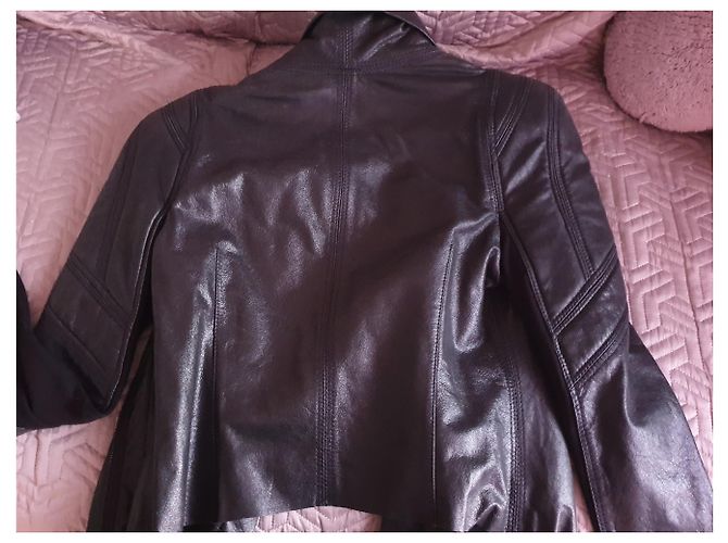 BCBG Max Azria schwarze Lederjacke - Ansicht 3