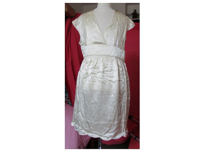 See by Chloé Vedere da abito di seta Chloe 36 nuova etichetta Bianco sporco - vista 3