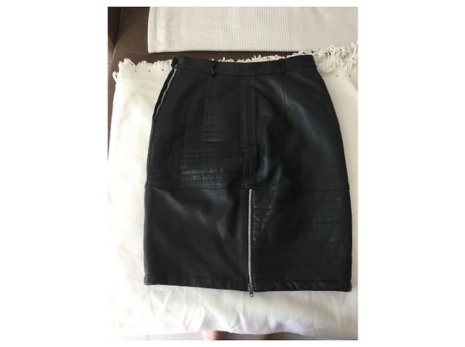 Falda lápiz de cuero JC de CASTELBAJAC para ICEBERG Negro - vista 2