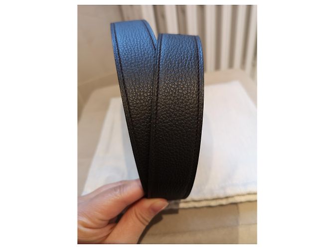 Hermès Ledergürtel 32MM Schwarz Dunkelbraun - Ansicht 4