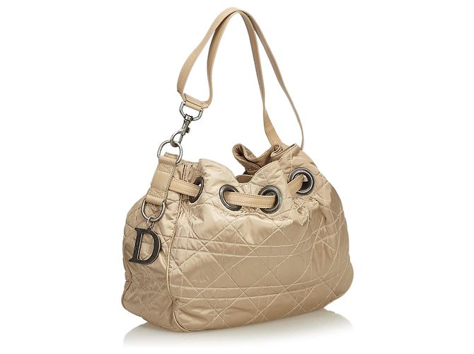 Dior Brown - Nylon - Cannage - Beuteltasche - Ansicht 2