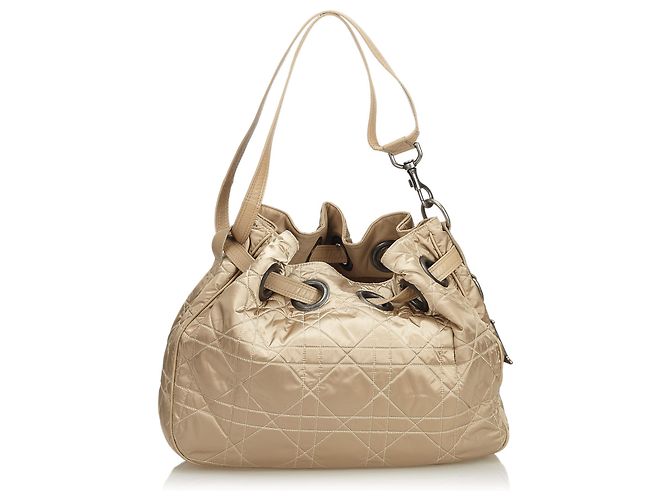 Dior Brown - Nylon - Cannage - Beuteltasche - Ansicht 3