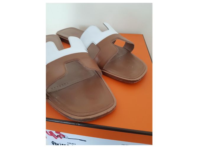 Hermès Oran Hermes Gold / Bianco Caramello - vista 5