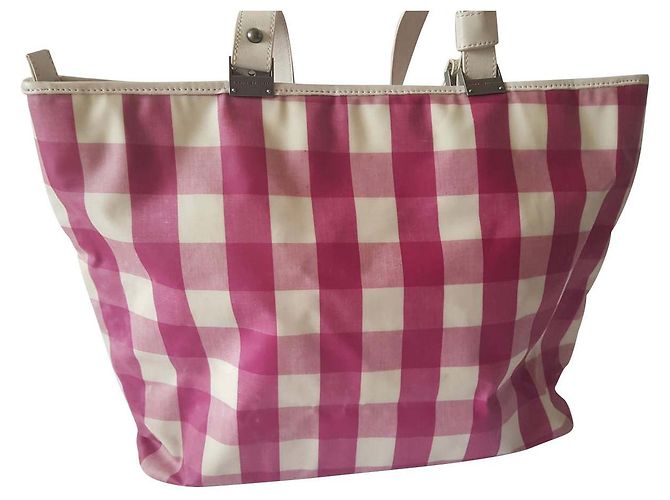 Borsa Tommy Hilfiger Tartan Rosa e Bianco PVC - vista 2