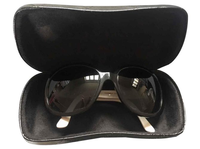 Chanel Occhiali da sole Nero Bianco - vista 2