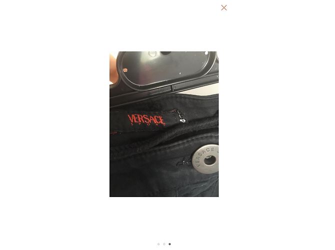 Versace Slim Jeans Schwarz Baumwolle - Ansicht 6